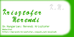 krisztofer merendi business card